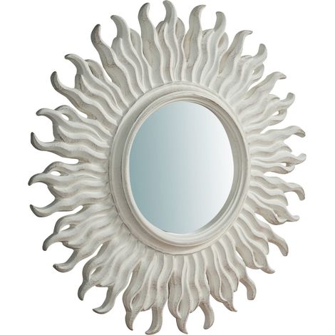 Miroir Mural Shabby Chic 45x45 cm Miroirs décoratifs muraux Miroir d'entrée (1/4)