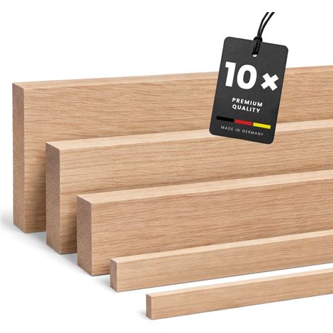 KGM 10er Set Rechteckleiste Eiche roh 5x20 mm 2,4 m