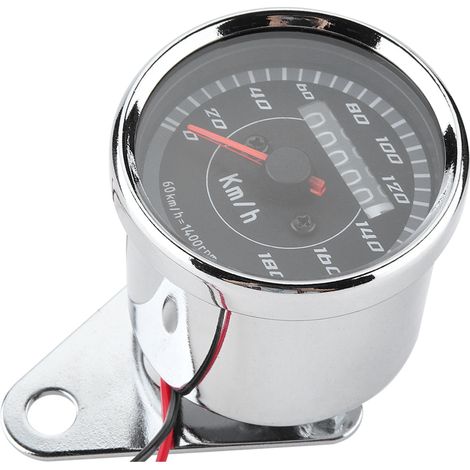 GARRYFIZH Compteur de vitesse et odomètre pour moto, rétroéclairage interne, alimentation 12 V CC, résistant à la corrosion, haute capacité de lecture, pour le cyclisme en extérieur