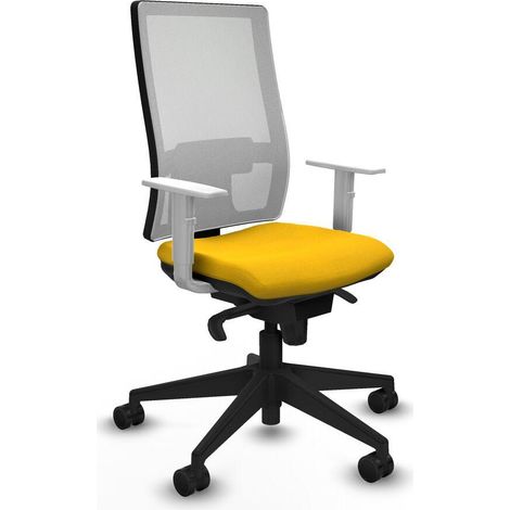 Piqueras y Crespo Chaise Ergonomique Jaune Confort Bureau (1/3)