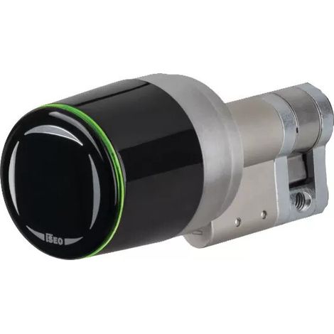 Cylindre Libra - Iseo - Demi-cylindre inox / noir - 35 x 10 mm