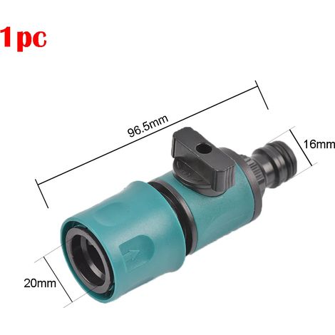 (A-Chine continentale) Vanne en plastique avec raccord rapide, filetage femelle 3/4", filetage mâle 3/4", adaptateur pour tuyau d'arrosage de jardin et d'agriculture, interrupteur de rallonge (1/5)