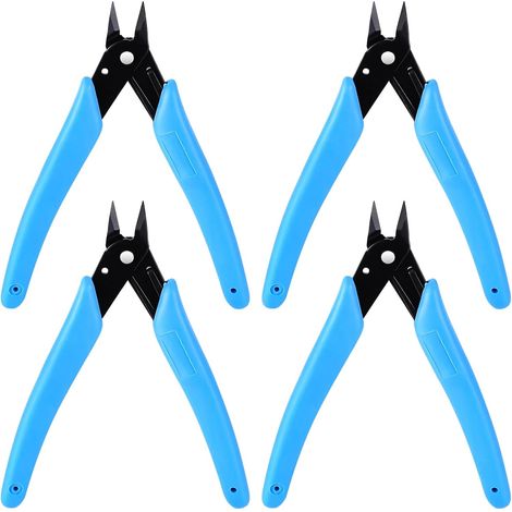 Sollbry 4 Pcs Mini Pince Coupante Precision, Outillage Electricien, Pince Coupante Modelisme Electronique, Pinces Cutter de Précision, Pinces Coupantes DIY (1/5)