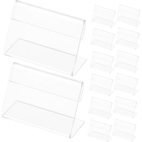 Pièces L Forme Acrylique Schildhalter Transparent 60x40mm (1/5)