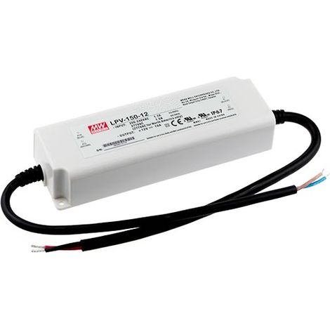Meanwell LPV-150-12 Schaltnetzteil mit Einzelausgang, 12V 120W 10A wasserdicht, IP67 (1/3)