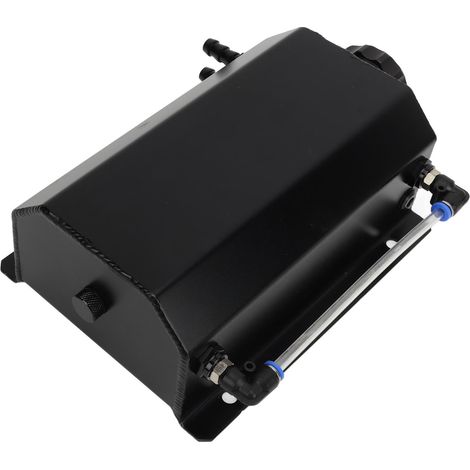 Réservoir de liquide de refroidissement en alliage d'aluminium, 2L, vase d'expansion universel pour radiateur, compatible avec la plupart des voitures, noir (1/5)