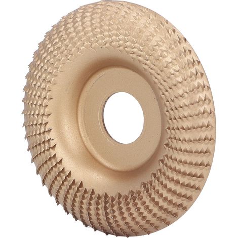 Holzbearbeitungsscheibe, Schleif- und Formscheibe aus Edelstahl für Winkelschleifer, 22 mm, Gold (1/5)