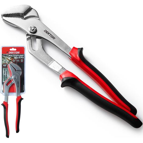 Dekton 300mm 12" Plumbers Soft Grip Waterpump Pipe Wrench Pliers Grips Pump (1/5)