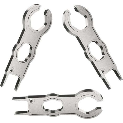 3 Pièces Mc4 Connecteur Solaire Tool Clé Clés Solaires Outils De Montage Mc4 Montage Et Démontage Outil Mc4 Clés Outils Kit En Métal Pour Connecteur Solaires, Panneau Solaire Fonctionne, Câble Pv