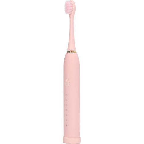 Elektrische Zahnbürste, IPX7 wasserdicht, 6 Modi, wiederaufladbar, automatische Zahnbürste mit 4 Bürstenköpfen, Pink (1/5)