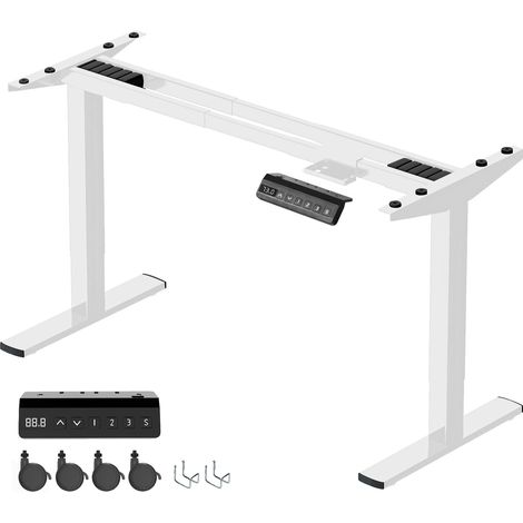 Devoko – Bureau assis debout réglable électrique – Châssis en acier – Hauteur 73-120 cm – Charge 100 kg – Conception anti-collision