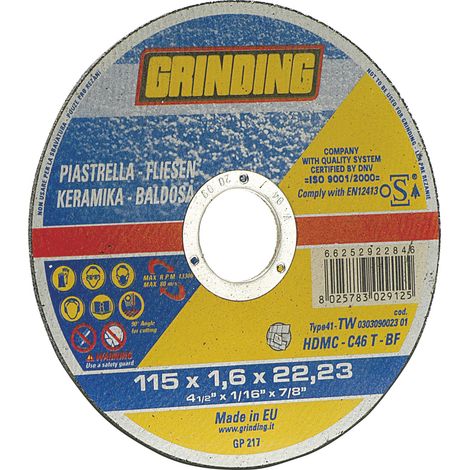 Disco Abrasivo Piano per Edlizia Ø Mm 230 x 1 9X22 23 25 Pezzi Grinding