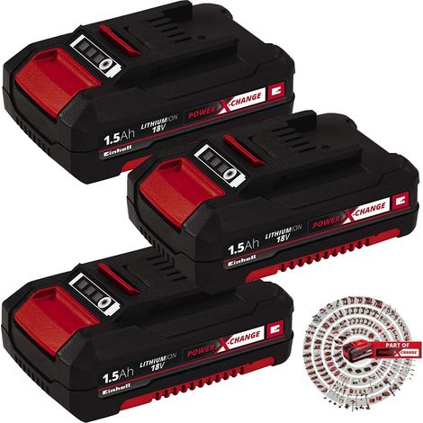 Einhell Power X Change 18v Lithium Ion 1.5ah Battery PX-BAT15 Ozito Triple Pack (1/5)