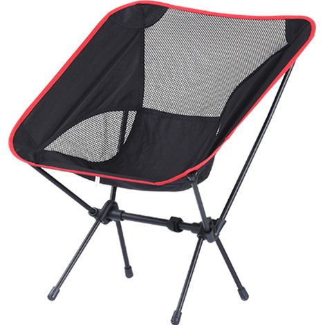 Chaise de Camping Pliable avec Sac de Transport, Ultra Légère Chaise de Plage Pliable, pour la randonnée Pêche Barbecue Pique Extérieur, Capacité de 150 kg (1/2)