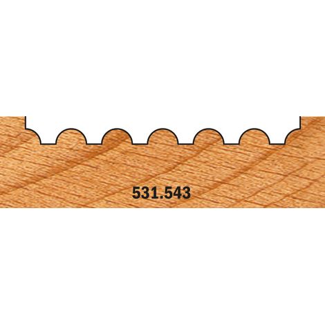 531.543 BROCA PARA ROSETAS HW Z2 S=3/8''3FLAT D=54 L=67,3 DX (1/5)