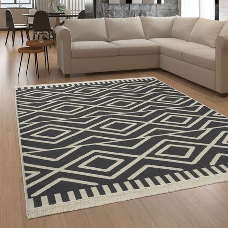 Paco Home Tappeto Salotto Moderno Soggiorno Lavabile In Lavatrice Motivo Scandinavo Boho 200x280 cm, Antracite 2 (1/5)