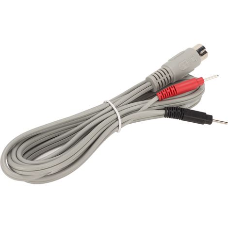 Câble électrode 2 mètres pour machine de massage, 5 fiches, fil clinquant rouge noir, cordon de connexion, paire de fils conducteurs (1/5)