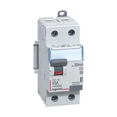 Legrand 411556 Interruttore differenziale 63 A - Tipo A - 2P - 30 mA - Vite/vite - Su/Giù - DX³-ID