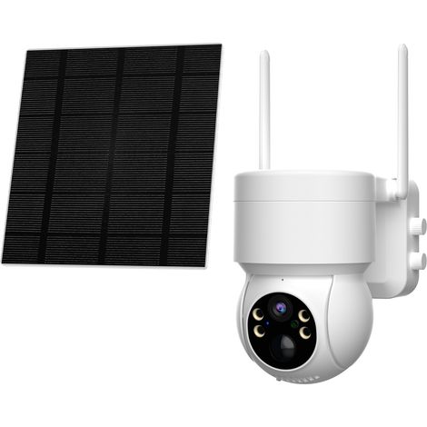 Camara wifi exterior motorizada con bateria y panel solar CEVIK