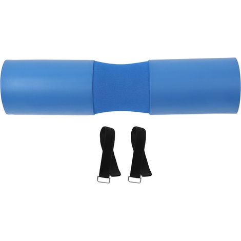Coussin de Squat Bleu - Épais Coussinet de Barre pour Épaules et Nuque avec 2 Sangles - Accessoire de Musculation