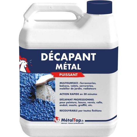 Metaltop – Décapant métal gel 1 L – Incolore pour surfaces métalliques – Application facile – Pouvoir couvrant élevé – Protection jusqu'à 12 ans