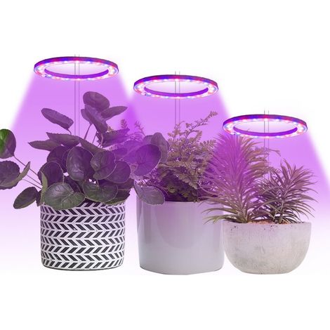 Lampe de croissance à 3 anneaux, tête d'éclairage annulaire 1-4, spectre complet, intensité variable-AquaForge (1/5)