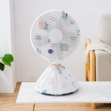 Housse de protection anti-poussière pour ventilateur de table modèle court en PEVA réf 3044 100 g – Livraison gratuite