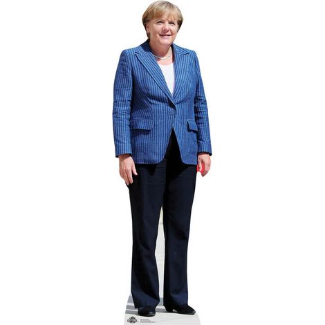 Figurine en carton  Angela Merkel costume bleu 164 cm (1/4)