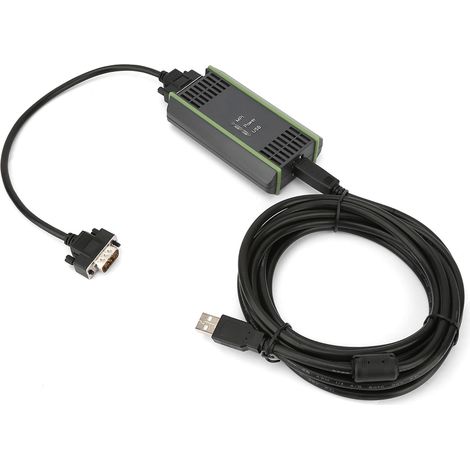 Schwarz isoliertes Programmierkabel für speicherprogrammierbare Steuerungen der Siemens-Serien S7-200, 300 und 400, Teilenummer S7972-0CB20-0XA0 (1/5)