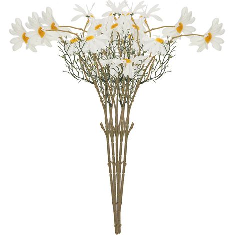 Bouquet De Fleurs Artificielles En Soie Blanches Pour Décoration Intérieure Mariage Et Événements Lot De 1 (1/5)