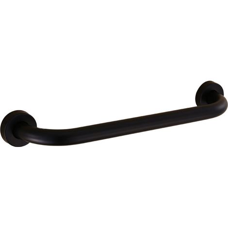 Barre d'appui pour toilettes, poignée de baignoire en acier inoxydable, porte-serviettes mural, poignée de baignoire de salle de bain, noir (50 cm)