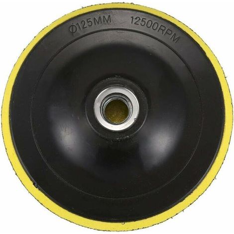 Polierpad mit M14-Gewinde für Poliermaschine – Gewindedurchmesser: 125 mm (1/5)