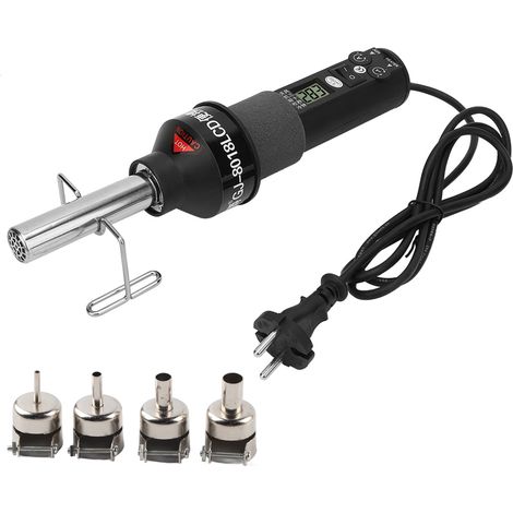 Nannigr Pistolet à air Chaud - 220V 450W LCD Réglable Électronique Chaleur Pistolet À Air Chaud Dessouder Station De Soudage IC SMD (1/5)