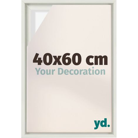 Your Decoration - Cadre flottant - Blanc Mat - Cadre en caisse américaine pour toile sur chassis - MDF - Lyon (1/5)
