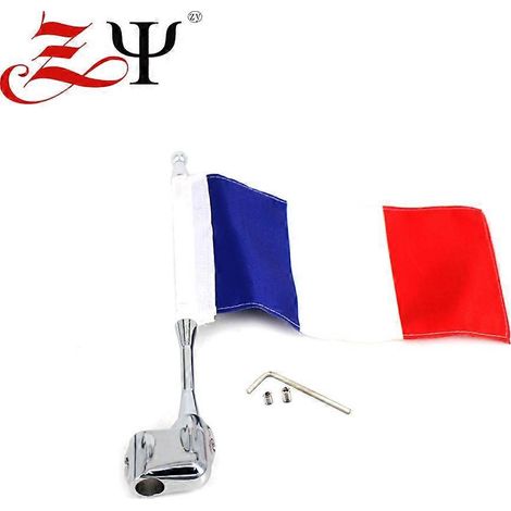 Antenne drapeau décorative avec mât pour porte-bagages arrière Honda Golden Wing GL1800 (France) - France (1/4)