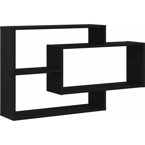 Maison Exclusive - Wandregal Eiche Schwarz 104x20x58,5 cm Holzwer