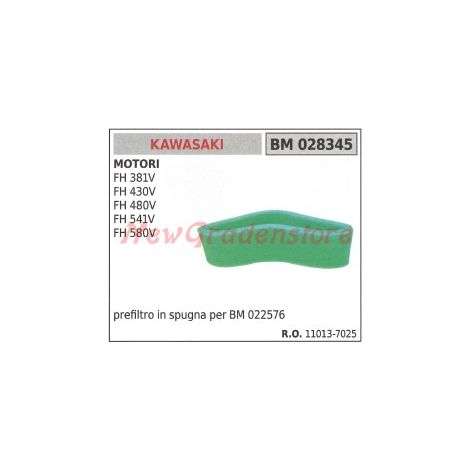 Prefiltro aria in spugna KAWASAKI motore FH 381V 430V 480V 541V 580V 028345