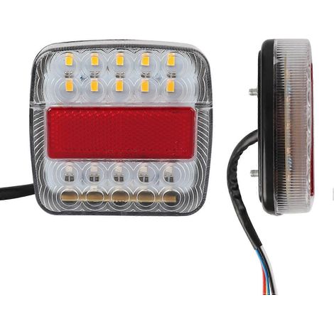 Feux arrière à LED 12 V avec fonction de freinage, clignotant et fonction d'arrêt, faible consommation d'énergie, étanches, feux arrière pour camions
