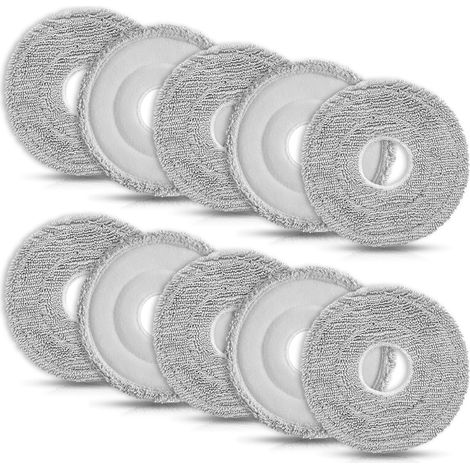 10 Serpillière, Microfibre, Lavable, Pour Robot Aspirateur Dreame Et Xiaomi (1/5)