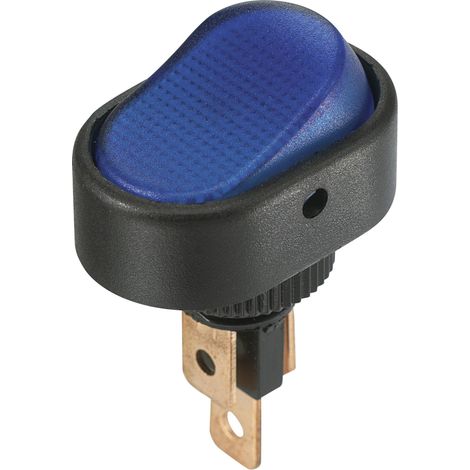 TRU COMPONENTS Interrupteur à bascule TC-R13-133B3 12 V/DC 30 A 1 x Off/On à accrochage 1 pc(s) bleu