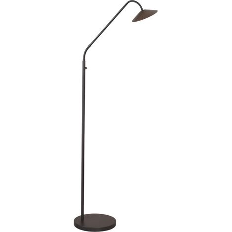 Lampe de lecture au sol Ceppo noir avec brun cacao - 1150-81-15 (1/3)
