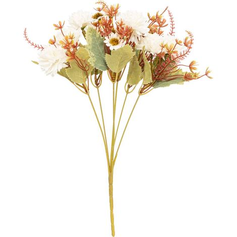 Künstlicher Herbststrauß Pery H33cm - Weiß