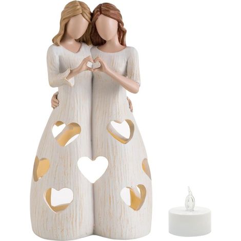 Regalo per sorella o fidanzata, statuetta decorativa per donna, regalo di compleanno o di Natale, idea regalo per la migliore amica o sorella (1/5)