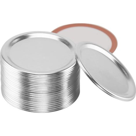 ouvercle de bocal Mason Regular Mouth résistant aux feuilles avec joint en silicone - 24 pièces (1/5)