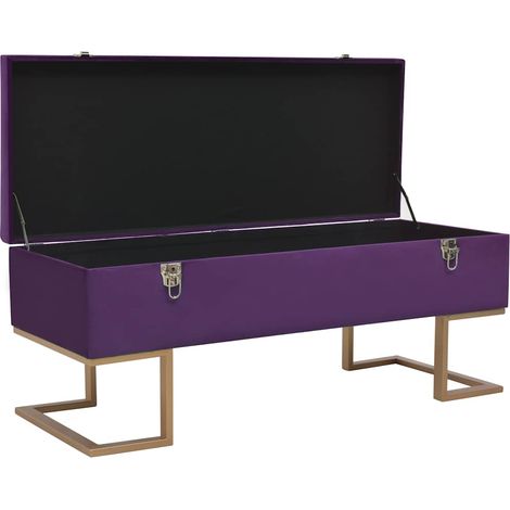 Maison Exclusive - Bank mit Staufach 105 cm Lila Samt (1/5)