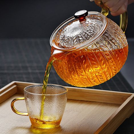Théière En Verre - Théière À Infuseur En Borosilicate Haute Température - Pour Maison Et Bureau - 1 Pièce (1/5)