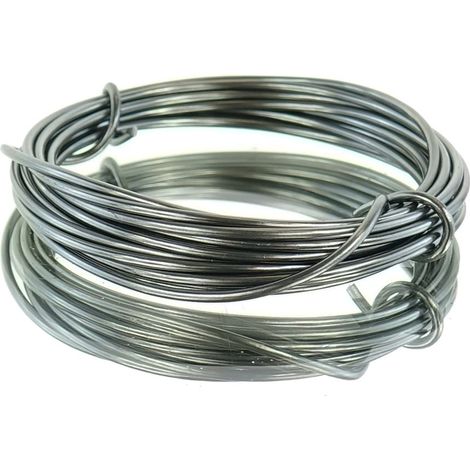H & R Bastel - Aluminiumdraht Anthrazit rostfrei Ø 2 mm - 3 Meter