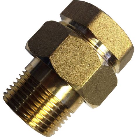 Cornat Verschraubung Messing blank, 1/2 IG, 1/2 AG Rohrverschraubungen