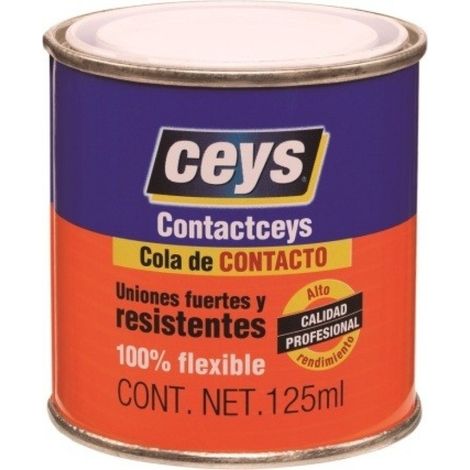 FPLUS ceys contacceys 125 ml. , s un adhesivo de contacto de altas prestaciones: máxima resistencia de pegado y capacidad para soportar temperaturas de hasta +120ºC. 

Encola mater (1/4)