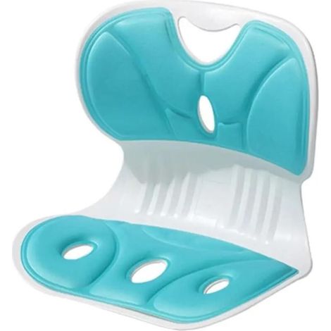 Comfortable Adult Seat Cushion Breathable Pain-Relieving Chair Cushion Soft Waist Cushion for Home, Office and Car (Green) (1/4)
